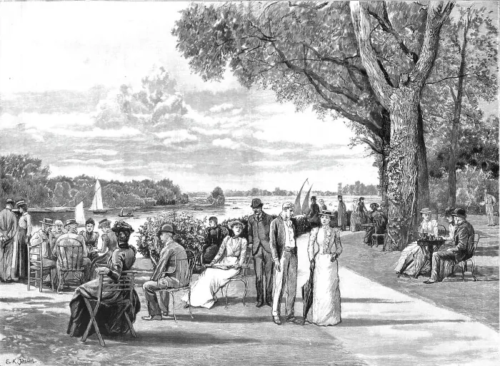 Framed Print : The Albany Club, Kingston-on-Thames, 1891. Creator: Edward Killingworth Johnson Framed Print : The Albany Club, Kingston-on-Thames, 1891. Creator: Edward Killingworth Johnson