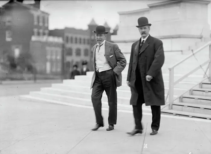 Framed Print : Albert Baird Cummins, Governor of Iowa, (Right), 1911. Creator: Harris & Ewing. Albert Baird Cummins, Governor of Iowa, (Right), 1911. Creator: Harris & Ewing