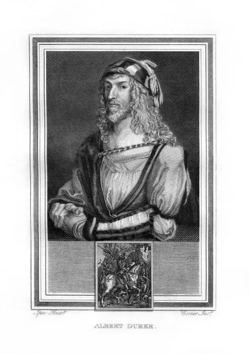 Framed Print : Albert Durer, German Northern Renaissance painter and engraver, (1825). Artist: John Corner