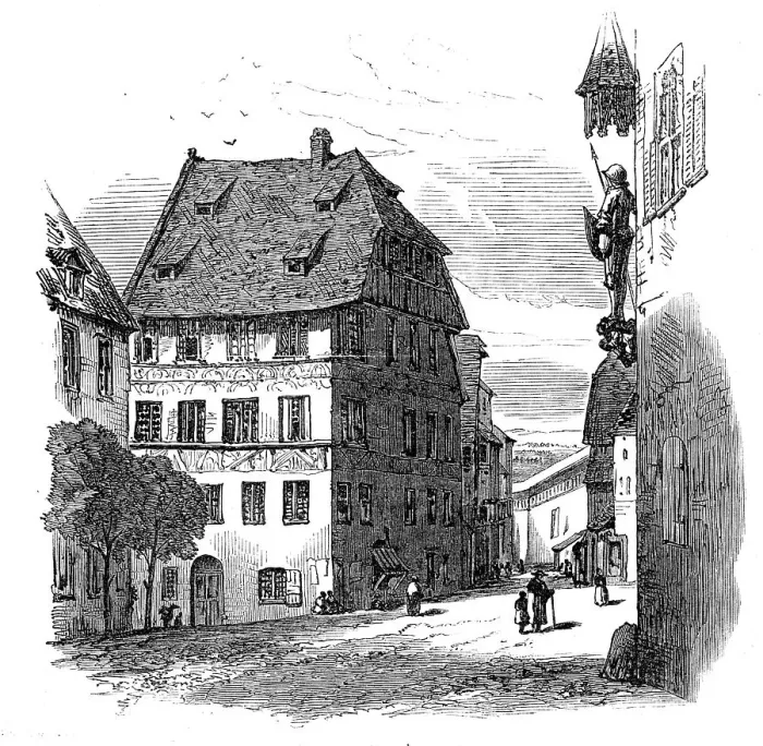 Framed Print : Albert Durer's house, Nuremberg, 1864. Creator: Unknown Framed Print : Albert Durer's house, Nuremberg, 1864. Creator: Unknown