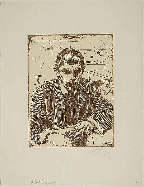 Albert Engström, 1905. Creator: Anders Leonard Zorn
