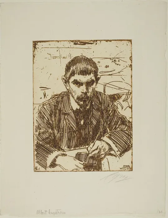Framed Print : Albert Engström, 1905. Creator: Anders Leonard Zorn Framed Print : Albert Engström, 1905. Creator: Anders Leonard Zorn