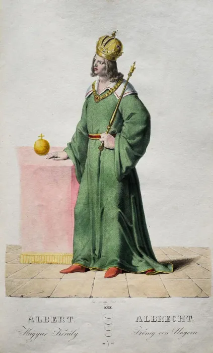 Framed Print : Albert the Magnanimous (1397-1439), King of Hungary and Croatia, 1828. Artist: Kriehuber, Josef (1800-1876) Framed Print : Albert the Magnanimous (1397-1439), King of Hungary and Croatia, 1828. Artist: Kriehuber, Josef (1800-1876)