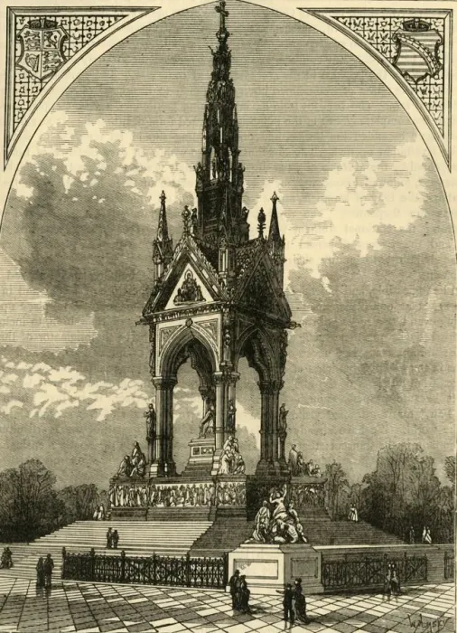 Framed Print : The Albert Memorial, c1876. Creator: Unknown Framed Print : The Albert Memorial, c1876. Creator: Unknown