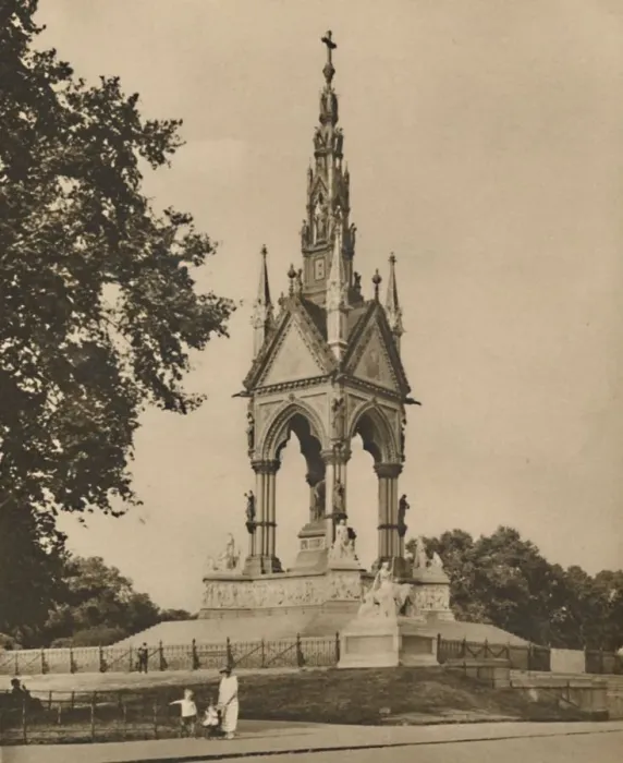 Framed Print : The Albert Memorial Challenges Climate and Criticism, c1935. Creator: Unknown Framed Print : The Albert Memorial Challenges Climate and Criticism, c1935. Creator: Unknown