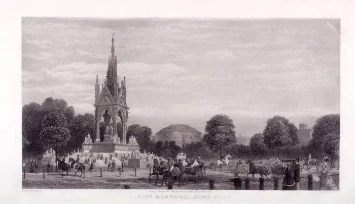 Framed Print : Albert Memorial, Kensington, London, 1869. Artist: Thomas Abiel Prior Framed Print : Albert Memorial, Kensington, London, 1869. Artist: Thomas Abiel Prior