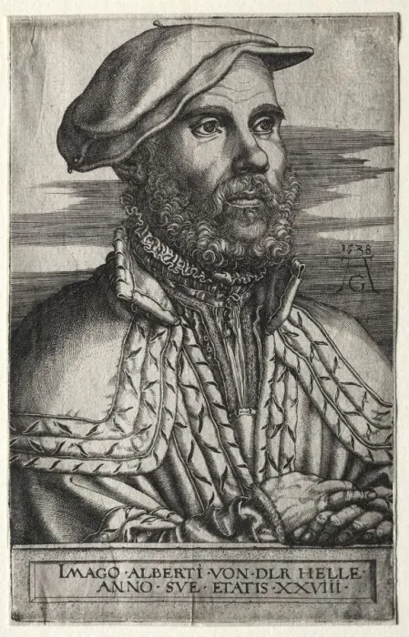 Framed Print : Albert van der Helle, 1538. Creator: Heinrich Aldegrever (German, 1502-1555 / 61) Framed Print : Albert van der Helle, 1538. Creator: Heinrich Aldegrever (German, 1502-1555 / 61)