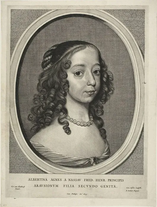 Framed Print : Albertine Agnes of Nassau, n.d. Creator: Cornelis de Visscher Framed Print : Albertine Agnes of Nassau, n.d. Creator: Cornelis de Visscher