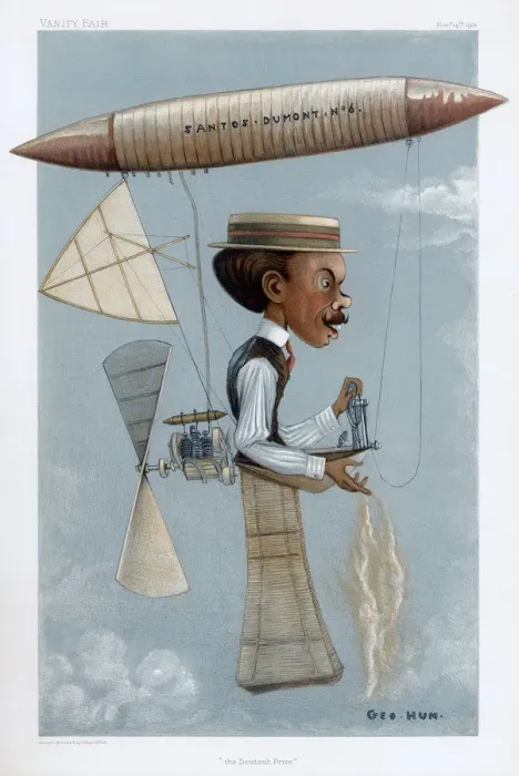 Framed Print : Alberto Santos-Dumont, Brazilian aviation pioneer, 1901. Artist: George Hum Framed Print : Alberto Santos-Dumont, Brazilian aviation pioneer, 1901. Artist: George Hum