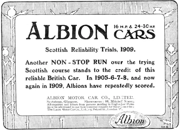 Framed Print : Albion Cars, 1909. Creator: Unknown Framed Print : Albion Cars, 1909. Creator: Unknown