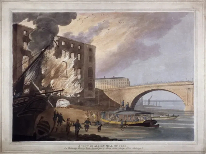 Framed Print : Albion Place, Southwark, London, 1791. Artist: John William Edy Framed Print : Albion Place, Southwark, London, 1791. Artist: John William Edy