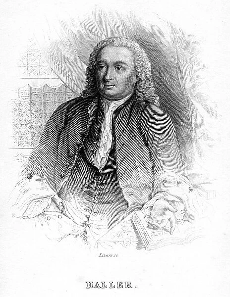 Albrecht von Haller, 18th century Swiss physician and scientist, c1840