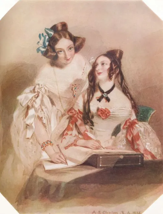 Framed Print : The Album, 1836, (1924). Artist: Alfred Chalon Framed Print : The Album, 1836, (1924). Artist: Alfred Chalon