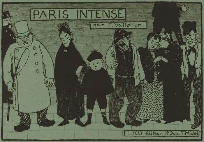 Framed Print : Album Cover for Paris Intense, 1894. Creator: Felix Vallotton Framed Print : Album Cover for Paris Intense, 1894. Creator: Felix Vallotton