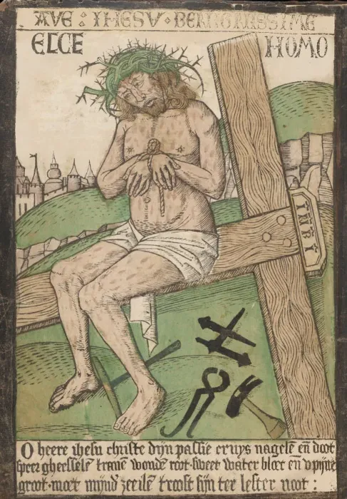 Framed Print : Album with Twelve Engravings of The Passion, a Woodcut of Christ as the Man o Framed Print : Album with Twelve Engravings of The Passion, a Woodcut of Christ as the Man o