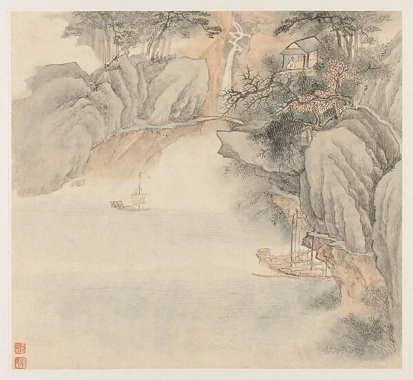 Album of Landscapes: Leaf 4, 1677. Creator: Wang Gai (Chinese, active c. 1677-1705)