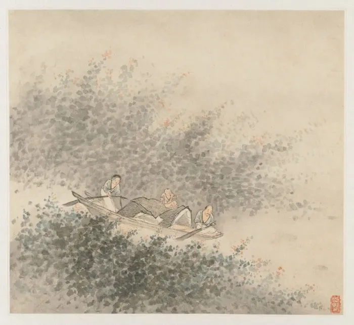 Framed Print : Album of Landscapes: Leaf 6, 1677. Creator: Wang Gai (Chinese, active c. 1677-1705) Framed Print : Album of Landscapes: Leaf 6, 1677. Creator: Wang Gai (Chinese, active c. 1677-1705)