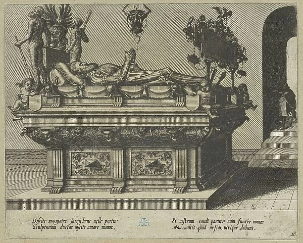 Twenty album pages with prints from the series ‘Coenotaphiorum, 1563. Creators: Johannes van Doetecum I, Lucas van Doetecum