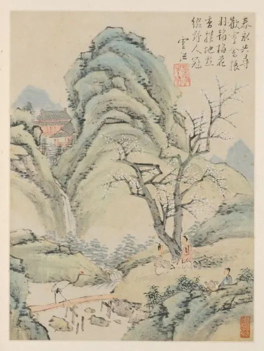 Framed Print : Album of Seasonal Landscapes, Leaf A (previous leaf 4), 1668. Creator: Xiao Yuncong (Chinese Framed Print : Album of Seasonal Landscapes, Leaf A (previous leaf 4), 1668. Creator: Xiao Yuncong (Chinese