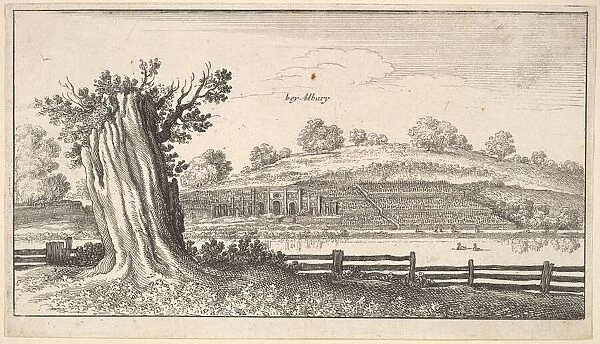 Albury with tree-stump in foreground, 1625-77. Creator: Wenceslaus Hollar