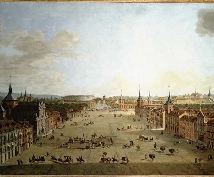 Framed Print : The Alcala street, oil on canvas Framed Print : The Alcala street, oil on canvas