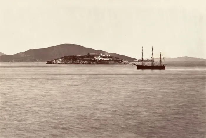 Framed Print : Alcatraz Island, San Francisco, 1868-69, printed ca. 1876 Framed Print : Alcatraz Island, San Francisco, 1868-69, printed ca. 1876