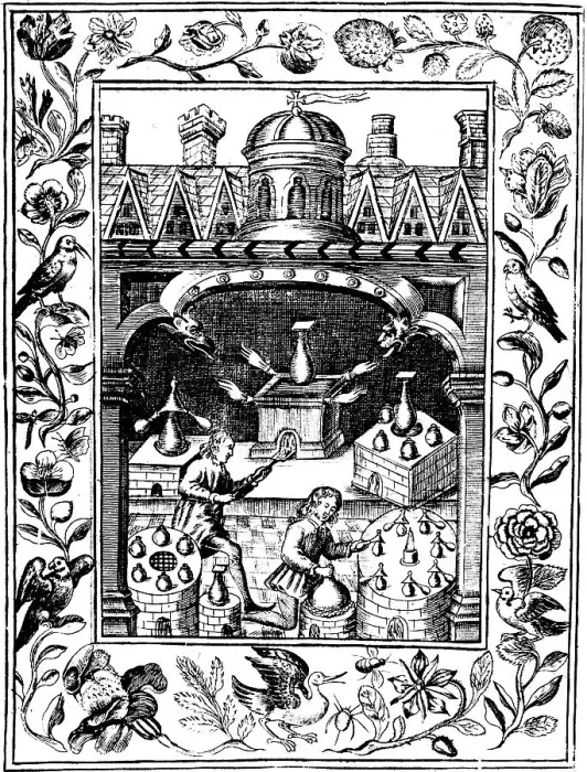 Framed Print : Alchemical laboratory showing various forms of furnace and vessels, 1652 Framed Print : Alchemical laboratory showing various forms of furnace and vessels, 1652