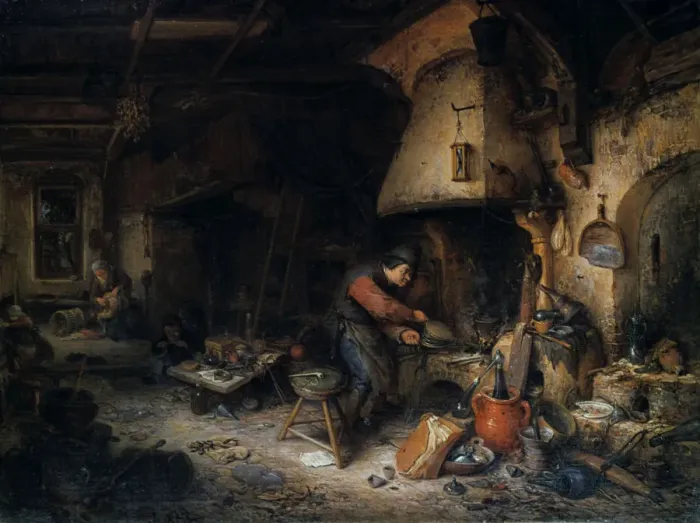 Framed Print : An Alchemist, 1661. Artist: Adriaen van Ostade Framed Print : An Alchemist, 1661. Artist: Adriaen van Ostade