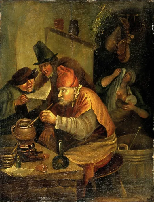 Framed Print : An alchemist, c1670s. Creator: Unknown Framed Print : An alchemist, c1670s. Creator: Unknown