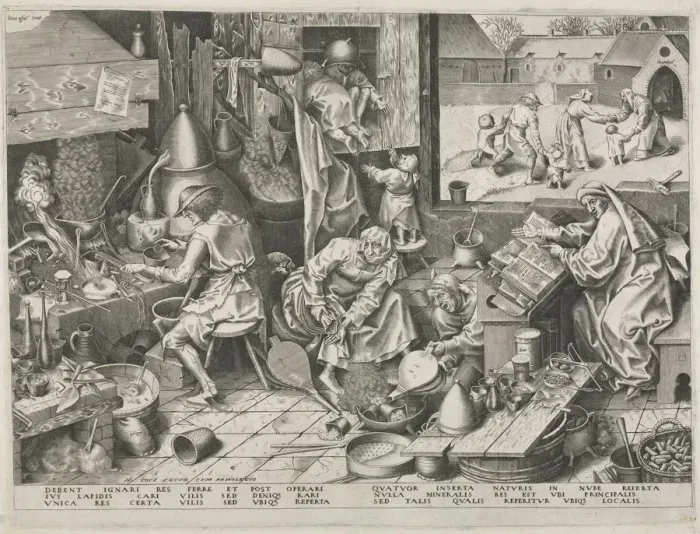 Framed Print : Alchemist. Creator: Philip Galle (Flemish, 1537-1612) Framed Print : Alchemist. Creator: Philip Galle (Flemish, 1537-1612)