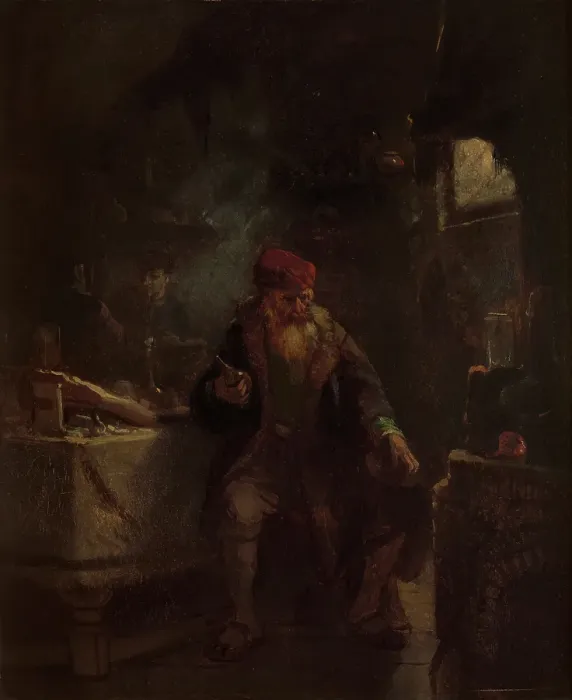Framed Print : The Alchemist. Creator: Willem Linnig I