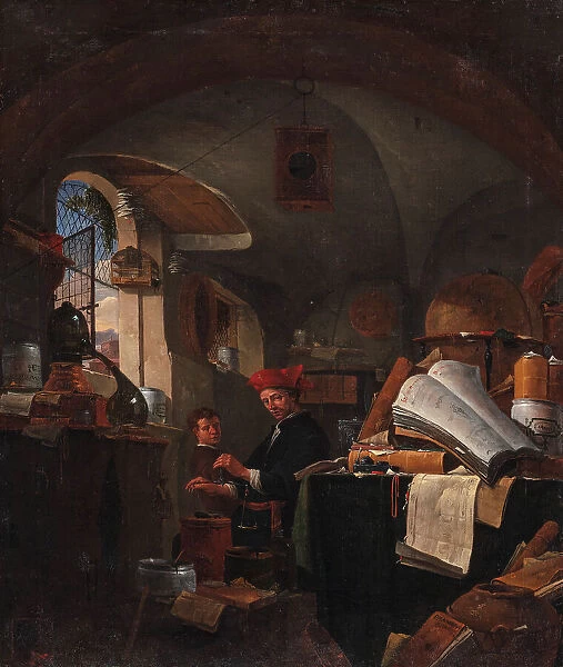 An Alchemist in his Laboratory, 1631-1677. Creator: Thomas Wijck