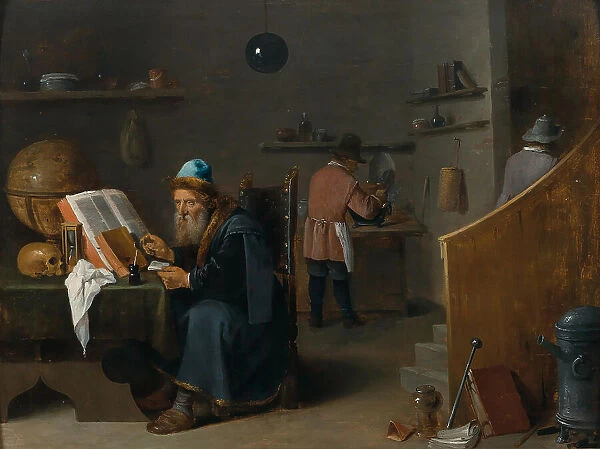 Alchemist in his workshop. Creator: Teniers, David, the Younger (1610-1690)