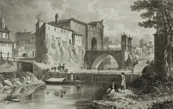 Framed Print : Alcira, 1824. Creator: James Duffield Harding Framed Print : Alcira, 1824. Creator: James Duffield Harding