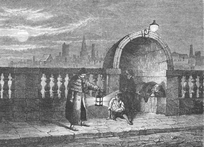 Framed Print : Alcove on the Old Westminster Bridge, 1897. Artist: Edward Walford Framed Print : Alcove on the Old Westminster Bridge, 1897. Artist: Edward Walford