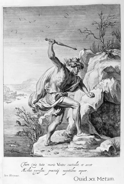 Framed Print : Alcyone and Ceyx transformed into birds, 1655. Artist: Michel de Marolles Framed Print : Alcyone and Ceyx transformed into birds, 1655. Artist: Michel de Marolles