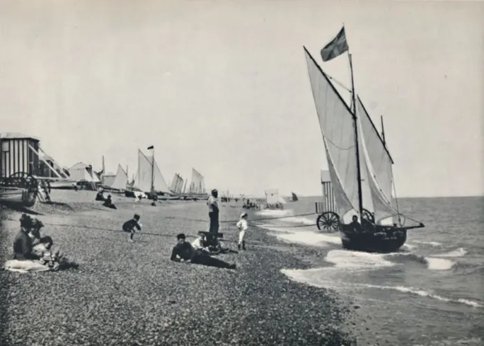Framed Print : Aldeburgh - The Beach, 1895 Framed Print : Aldeburgh - The Beach, 1895
