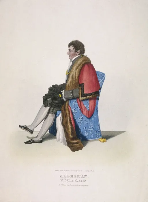 Framed Print : Alderman Sir William Heygate, seated and in civic costume showing robe and hat, 1825 Framed Print : Alderman Sir William Heygate, seated and in civic costume showing robe and hat, 1825