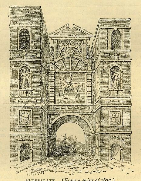 Aldersgate, 1670, (c1872). Creator: Unknown