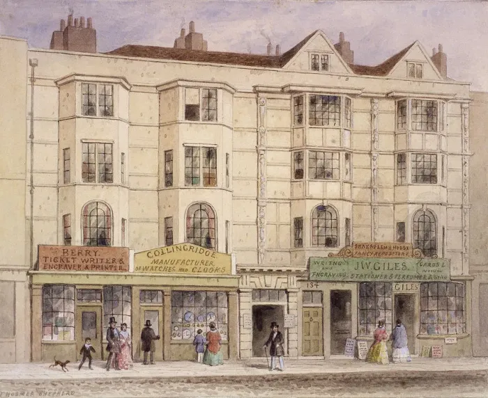 Framed Print : Aldersgate Street, London, (1851?) Artist: Thomas Hosmer Shepherd Framed Print : Aldersgate Street, London, (1851?) Artist: Thomas Hosmer Shepherd