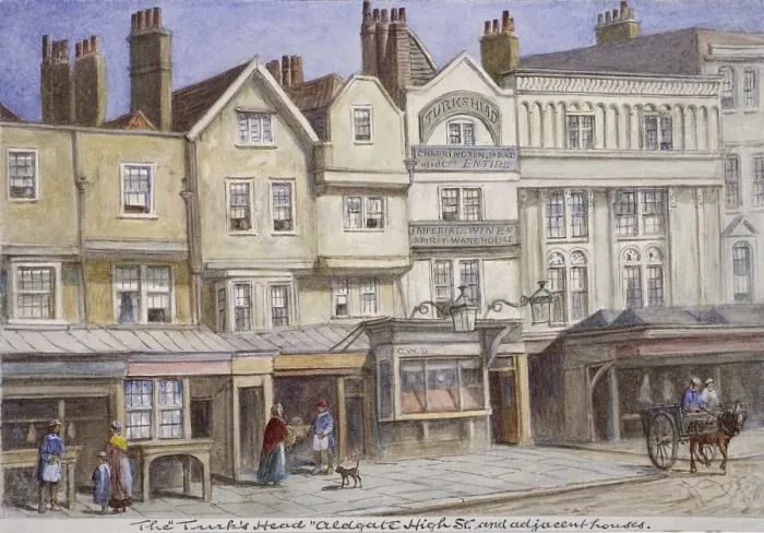 Framed Print : Aldgate High Street, London, 1869. Artist: JT Wilson Framed Print : Aldgate High Street, London, 1869. Artist: JT Wilson