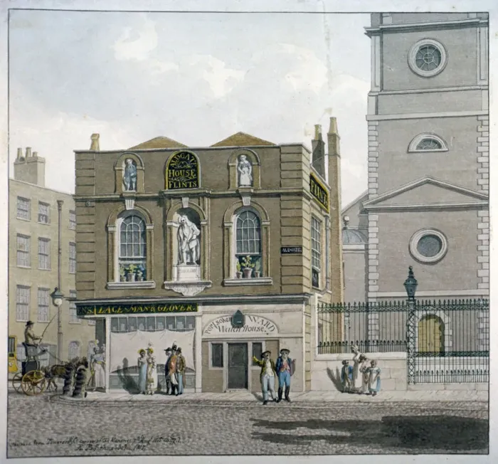 Framed Print : Aldgate House, Aldgate High Street, London, 1815. Artist: Robert Blemmell Schnebbelie Framed Print : Aldgate House, Aldgate High Street, London, 1815. Artist: Robert Blemmell Schnebbelie