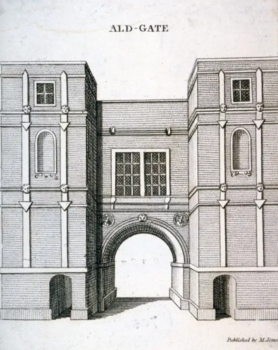 Framed Print : Aldgate, London, c1800(?) Framed Print : Aldgate, London, c1800(?)