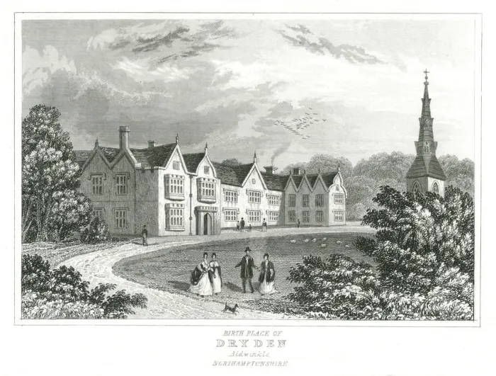 Framed Print : Aldwinkle, Northamptonshire, birthplace of John Dryden. (1631-1700), c1846