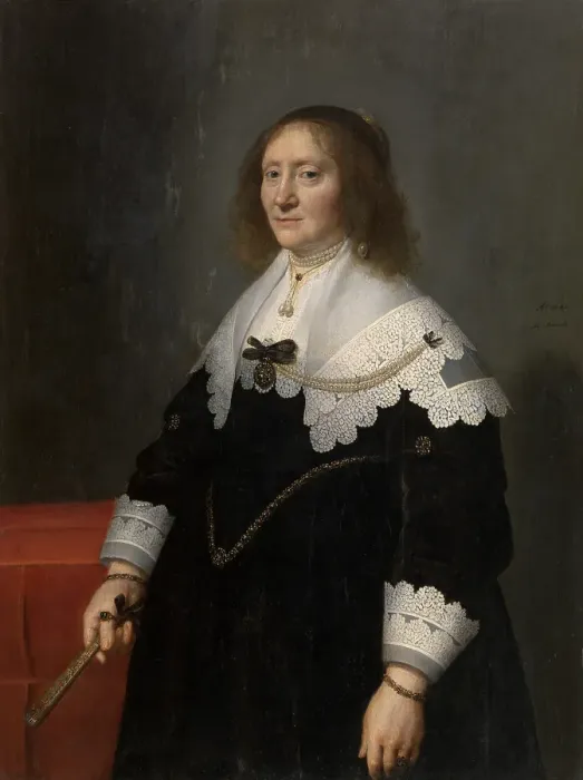 Framed Print : Aletta Brasser, Wife of Cornelis Haga, 1641. Creator: Michiel van Mierevelt Framed Print : Aletta Brasser, Wife of Cornelis Haga, 1641. Creator: Michiel van Mierevelt