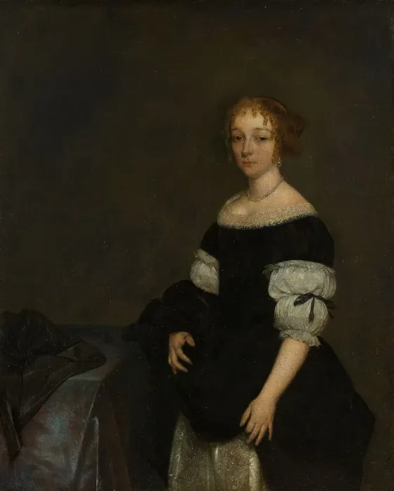 Framed Print : Aletta Pancras (1649-1707) Wife of François de Vicq, 1670. Creator: Gerard Terborch II Framed Print : Aletta Pancras (1649-1707) Wife of François de Vicq, 1670. Creator: Gerard Terborch II