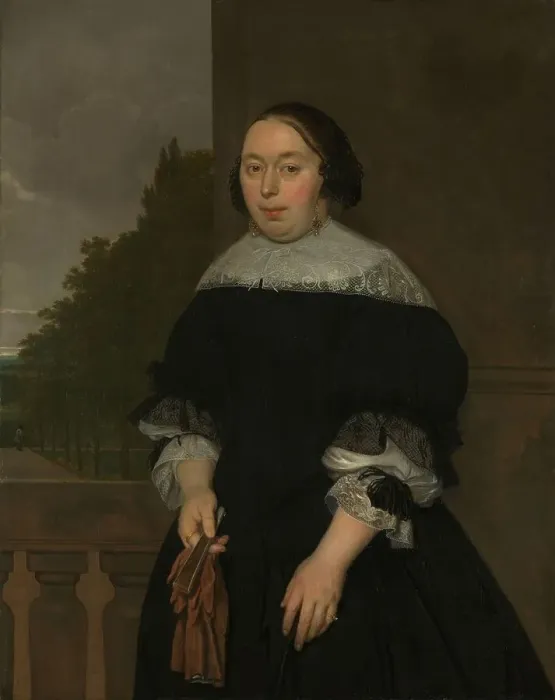 Framed Print : Aletta van Ravensberg (1635-77), Wife of Jan van Nes, 1668. Creator: Ludolf de Jongh Framed Print : Aletta van Ravensberg (1635-77), Wife of Jan van Nes, 1668. Creator: Ludolf de Jongh