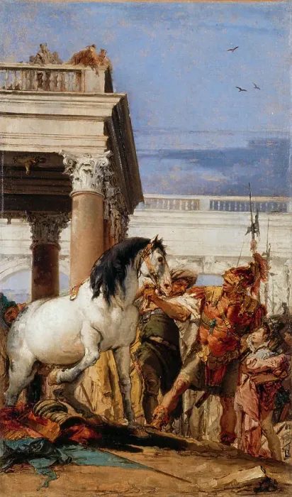 Framed Print : Alexander and Bucephalus, between 1757 and 1760. Creator: Giovanni Battista Tiepolo Framed Print : Alexander and Bucephalus, between 1757 and 1760. Creator: Giovanni Battista Tiepolo