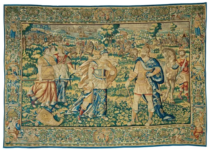 Framed Print : Alexander Encounters Thalestris, Queen of the Amazons, from The Story of Alexander... c Framed Print : Alexander Encounters Thalestris, Queen of the Amazons, from The Story of Alexander... c