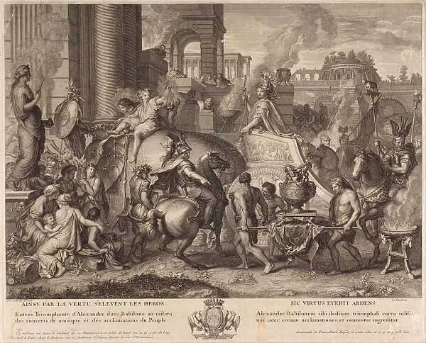 Alexander Entering Babylon. Artist: Audran, Jean (1667-1756)